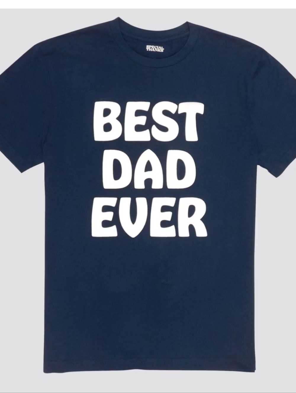 Men's Special Thanks Best Dad Ever Short Sleeve Graphic T-Shirt - Navy Blue S